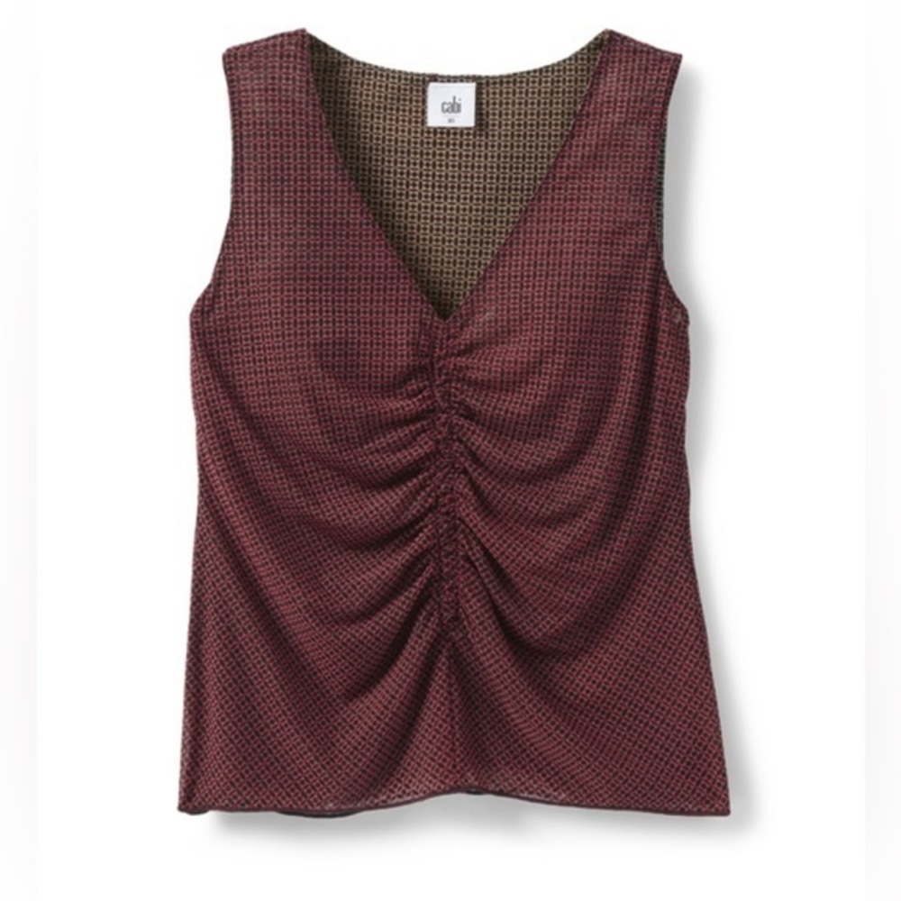 CAbi 23 SASSY TOP brown Red